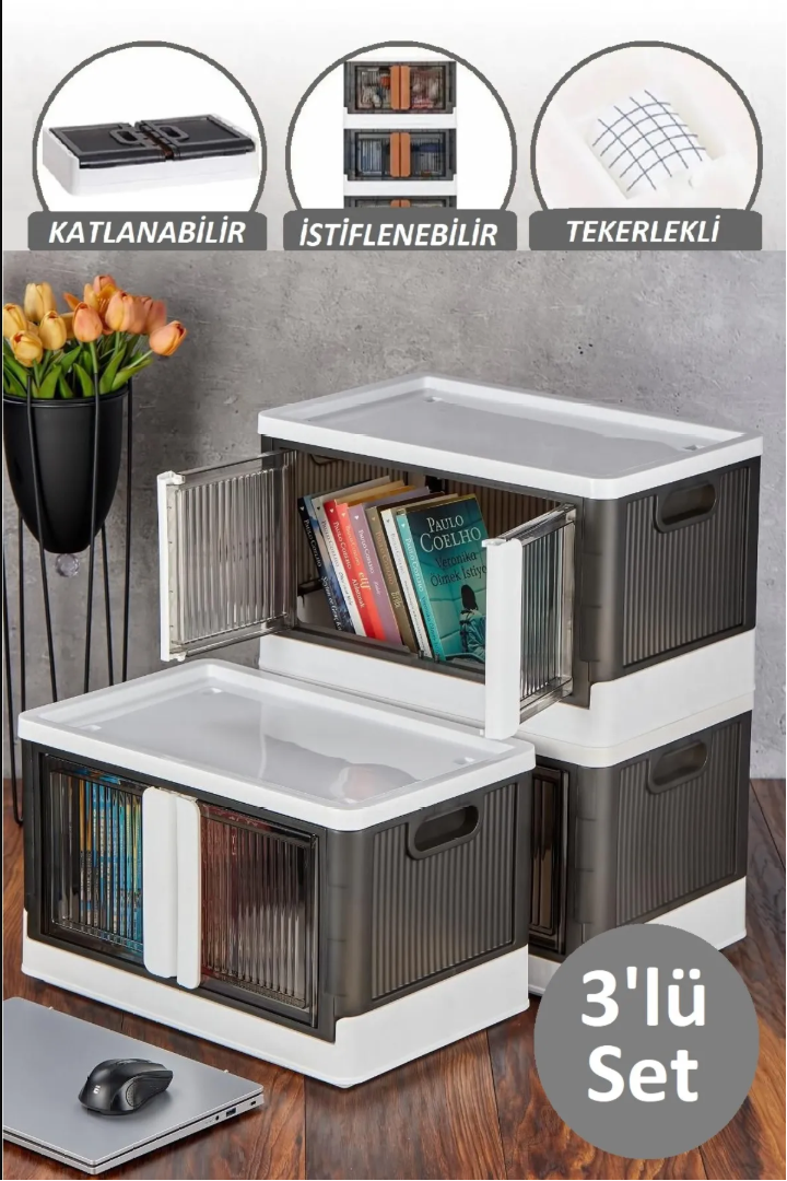 Perfect Organizer Çok Amaçlı Tekerlekli Katlanabilir Dolap ve Düzenleyici